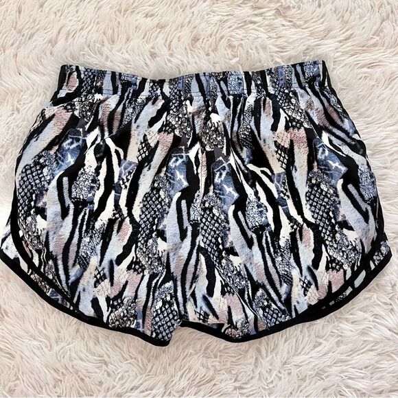 Calvin Klein running shorts athletic black blue snake print drawstring medium - Picture 5 of 6